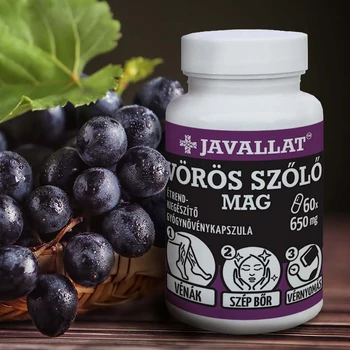 Javallat vörös szőlő mag és héj